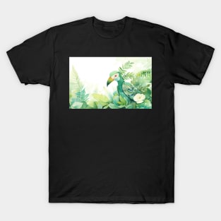 Whimsical and Cute Watercolor Bird T-Shirt